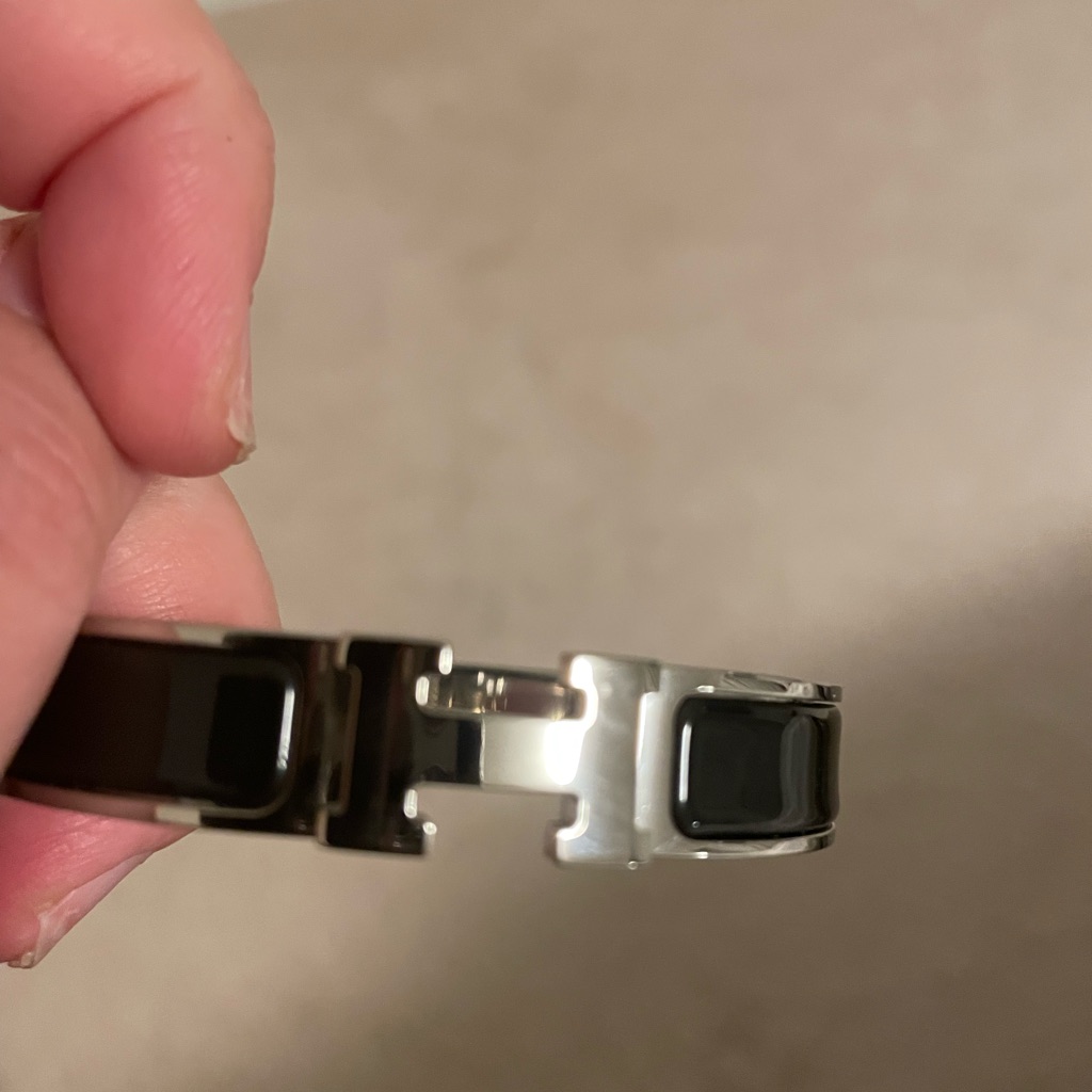 Hermes Clic H Palladie Noir Bracelet 600